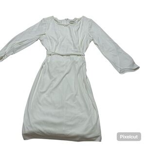 Calvin Klein Women’s Cream Long Sleeve Dress Size 2